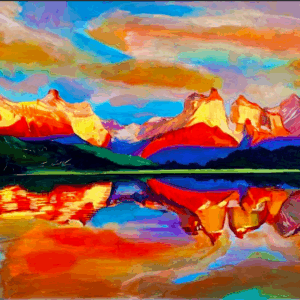 Reflejo en Pausa (Cuernos del Paine)