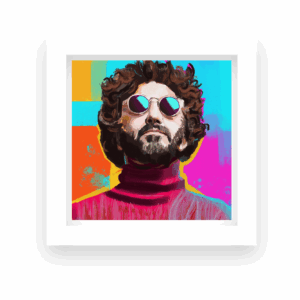 🎹🌈 “Me gusta estar al lado del camino” – Print Enmarcada de Obra Original Inspirada en Fito Páez