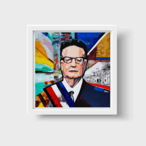 🇨🇱🖼️ **Retrato de Salvador Allende Presidente – Print Enmarcada de Edición Limitada**