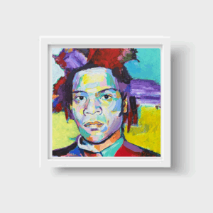 🎨🔥 **“Color Espontáneo” – Print Enmarcada Inspirada en Jean-Michel Basquiat**