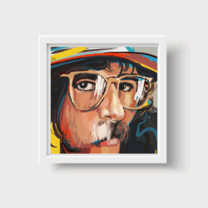 🎹⚡ “Rebelde Eterno” – Print Enmarcada de Obra Original Inspirada en Charly García