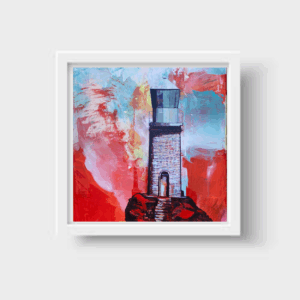 🌊🌩️ **“Faro en Tormenta” – Print Enmarcada | Poder y Resistencia en Alta Mar | Edición Limitada**