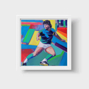 ⚽✨ **Diego Maradona – Print Enmarcada de Edición Limitada**