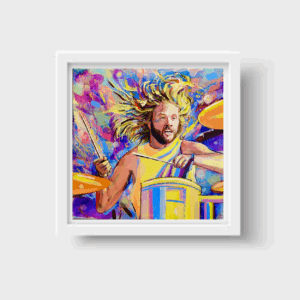 “Pulse & Thunder” – Print Enmarcada de Obra Original Inspirada en Taylor Hawkins